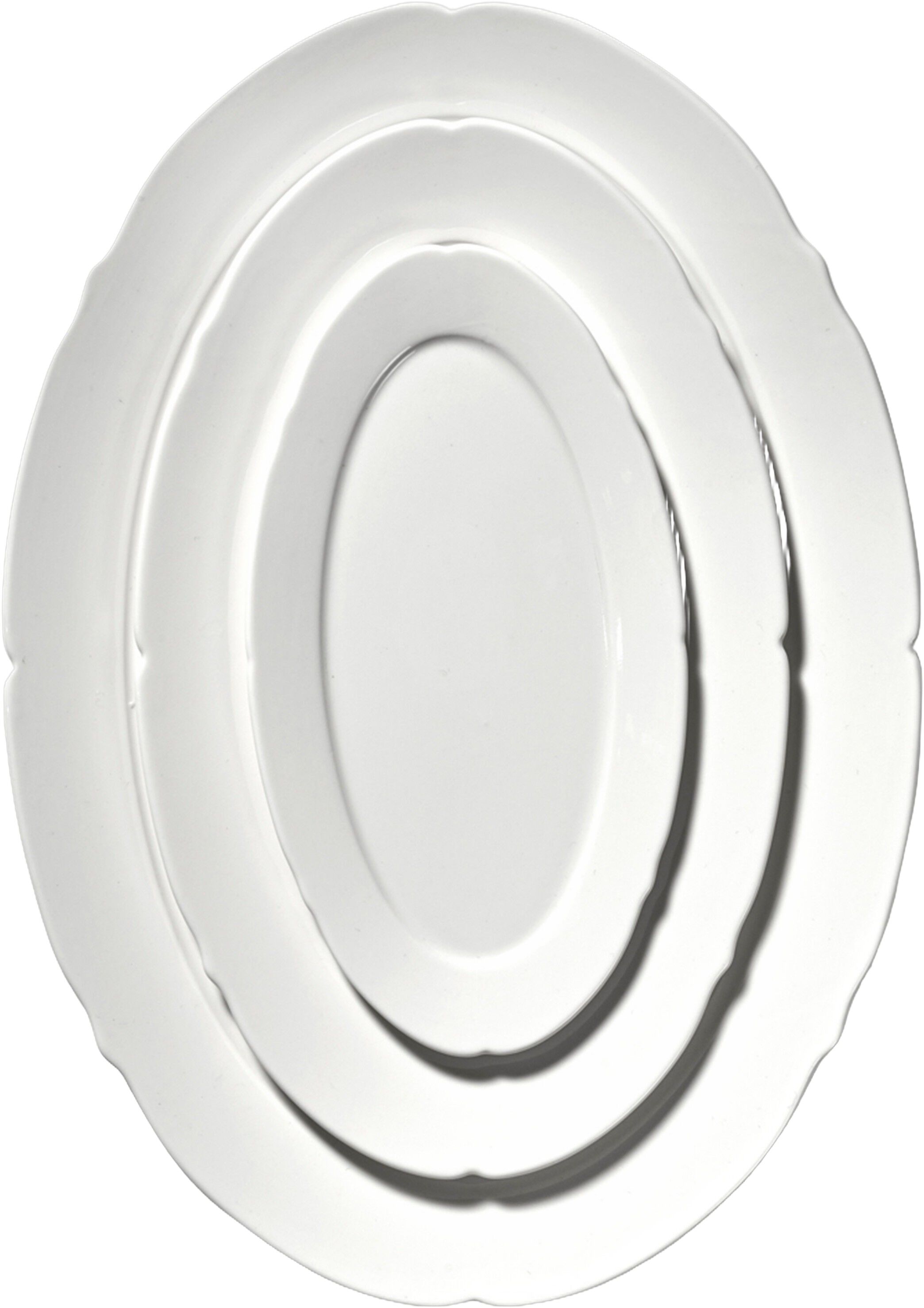 OVAL PLATE M WHITE SILHOUETTE