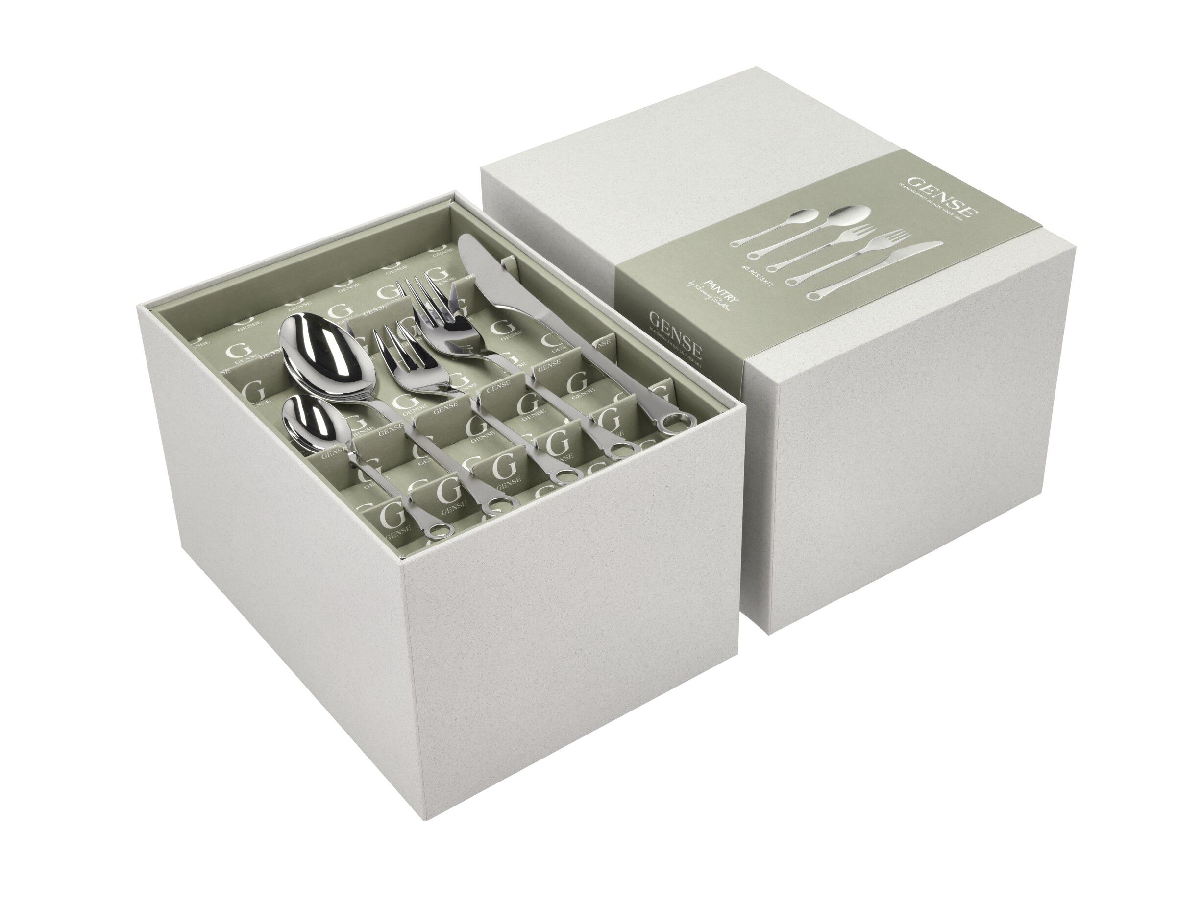 Bestiks&aelig;t Pantry 60 dele Mat/Blankt st&aring;l