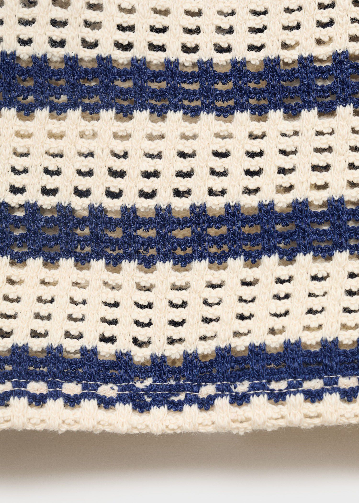 Short sleeve striped cardigan