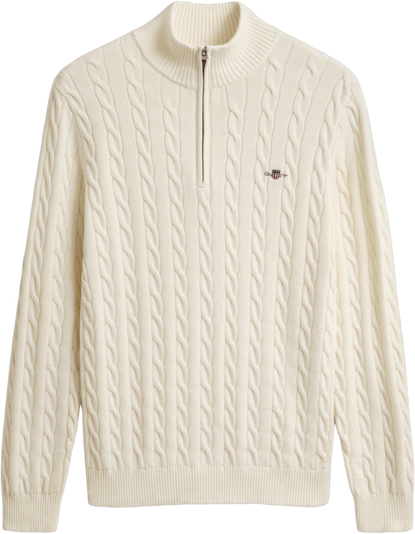 COTTON CABLE HALF ZIP