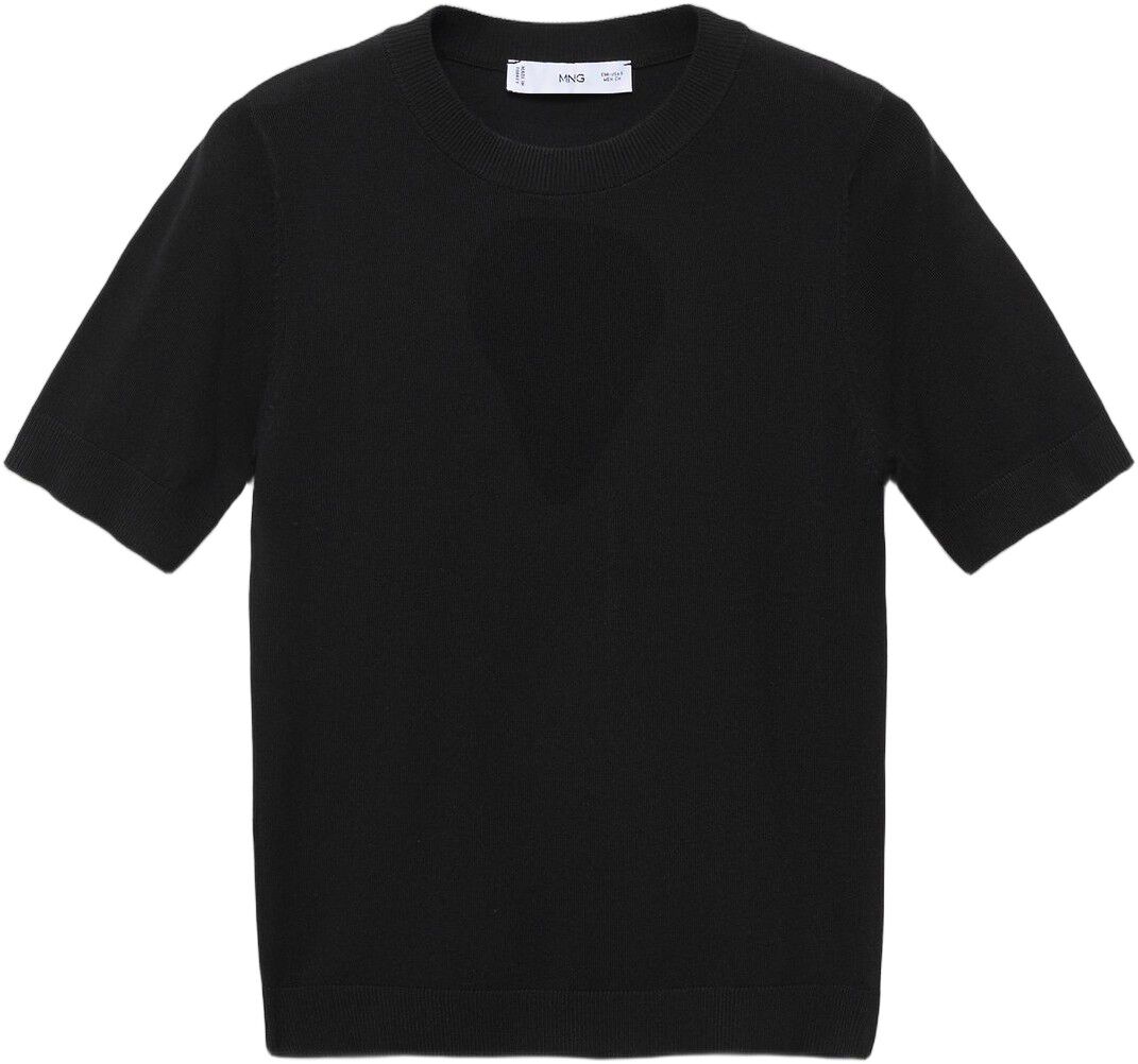 Striped short-sleeved sweater