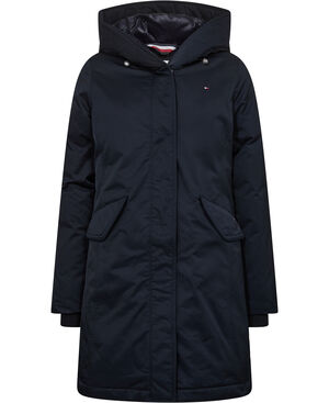 NYLON MIX PADDED HOODED PARKA