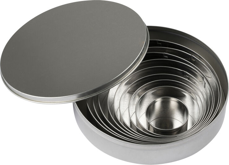 Udstikkersæt Rund 9 stk. Stål