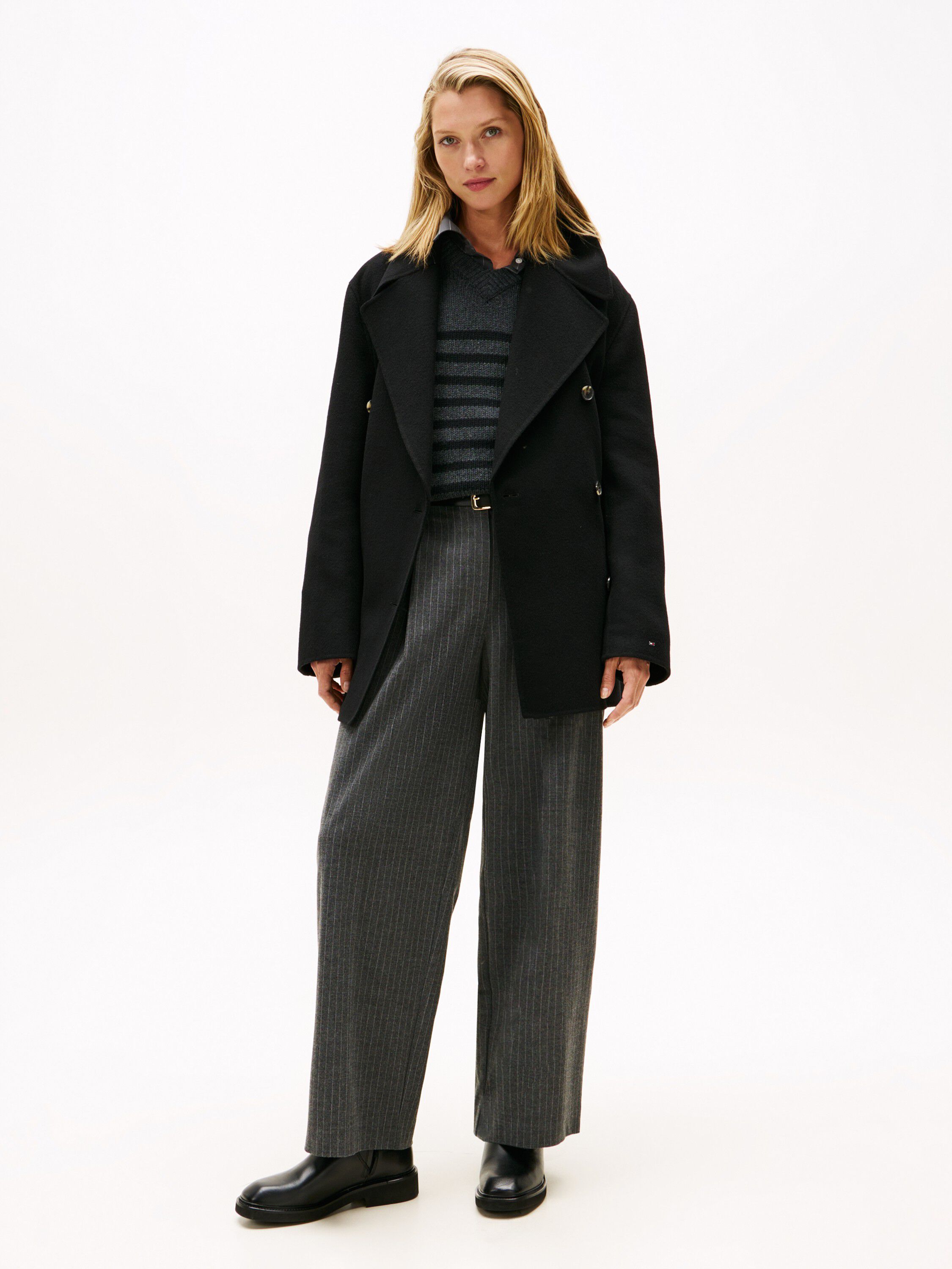 DF WOOL BLEND REG PEACOAT