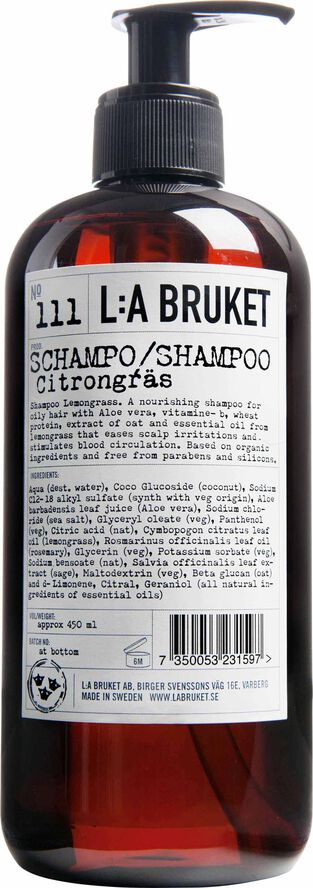 kæmpe stor Udlevering Dronning Shampoo Lemongrass 450 ml. fra L:A Bruket | 270.00 DKK | Magasin.dk