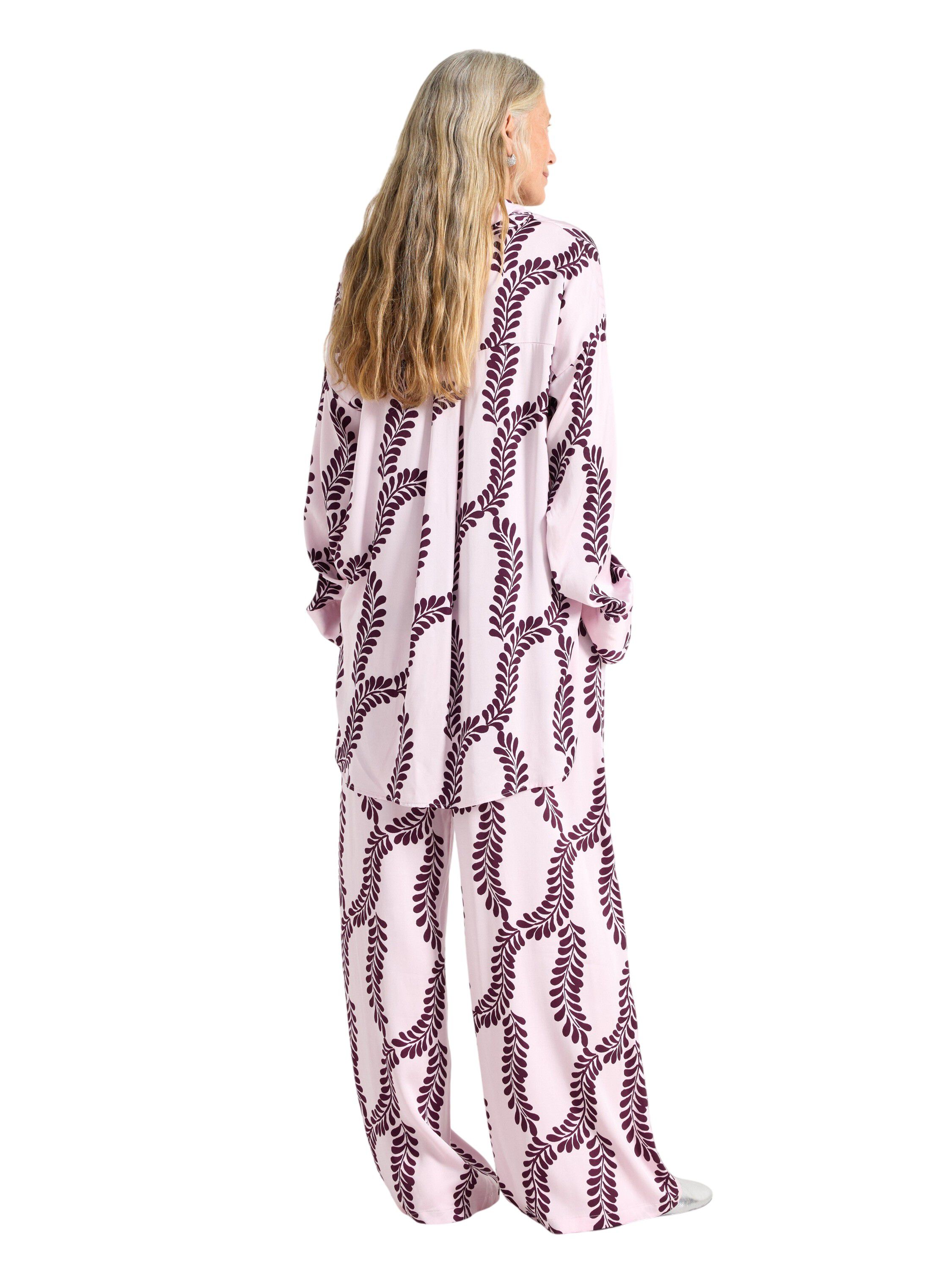 Mjuka byxor i satin med extra vida