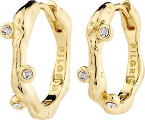 HERMIONE crystal hoop earrings gold-plated