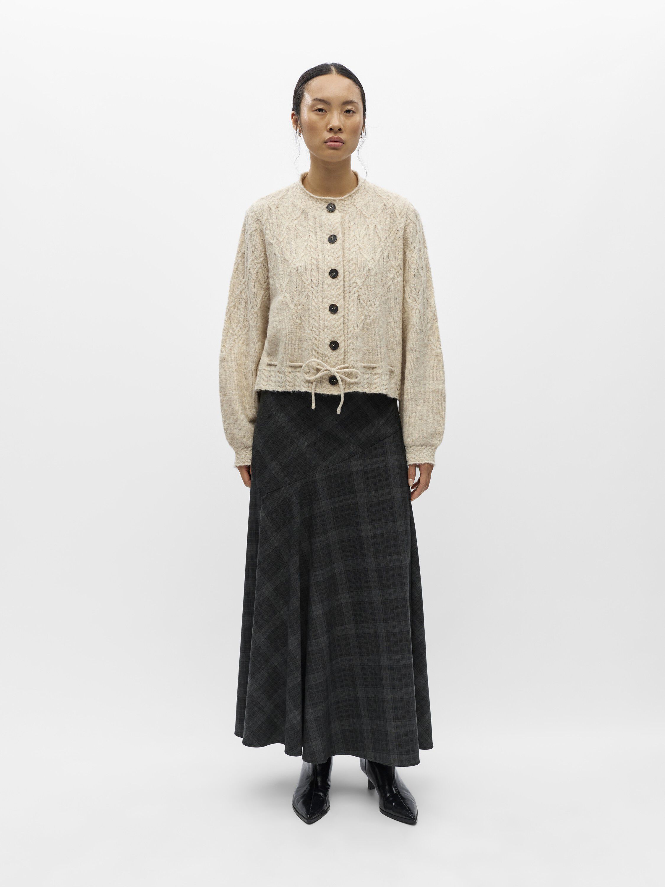 Objgunvi L/S Re Knit Cardigan Noos