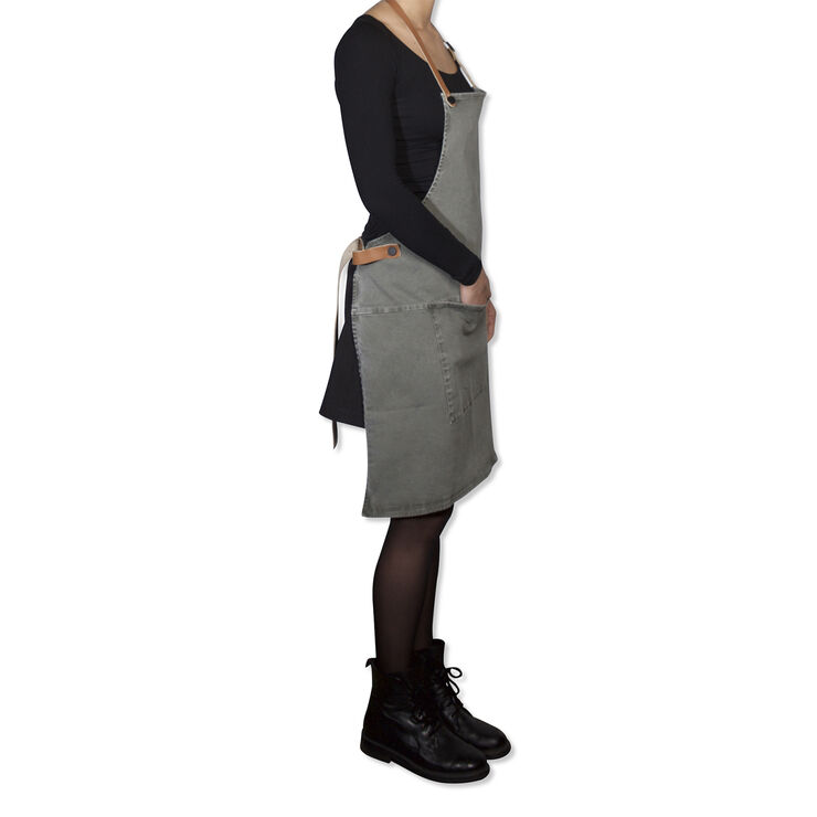 Forklæde BBQ Style Apron Grey Green