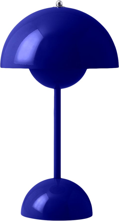 Flowerpot Portable Lamp VP9, Cobalt Blue, Magnetic Charger