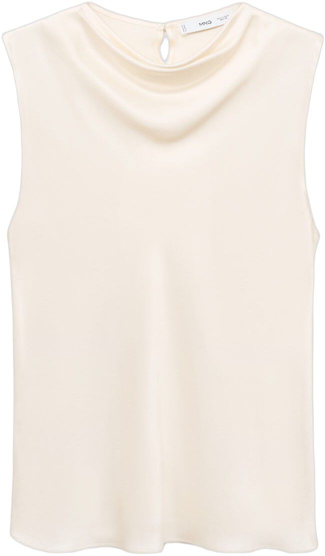 Satin blouse with draped neck