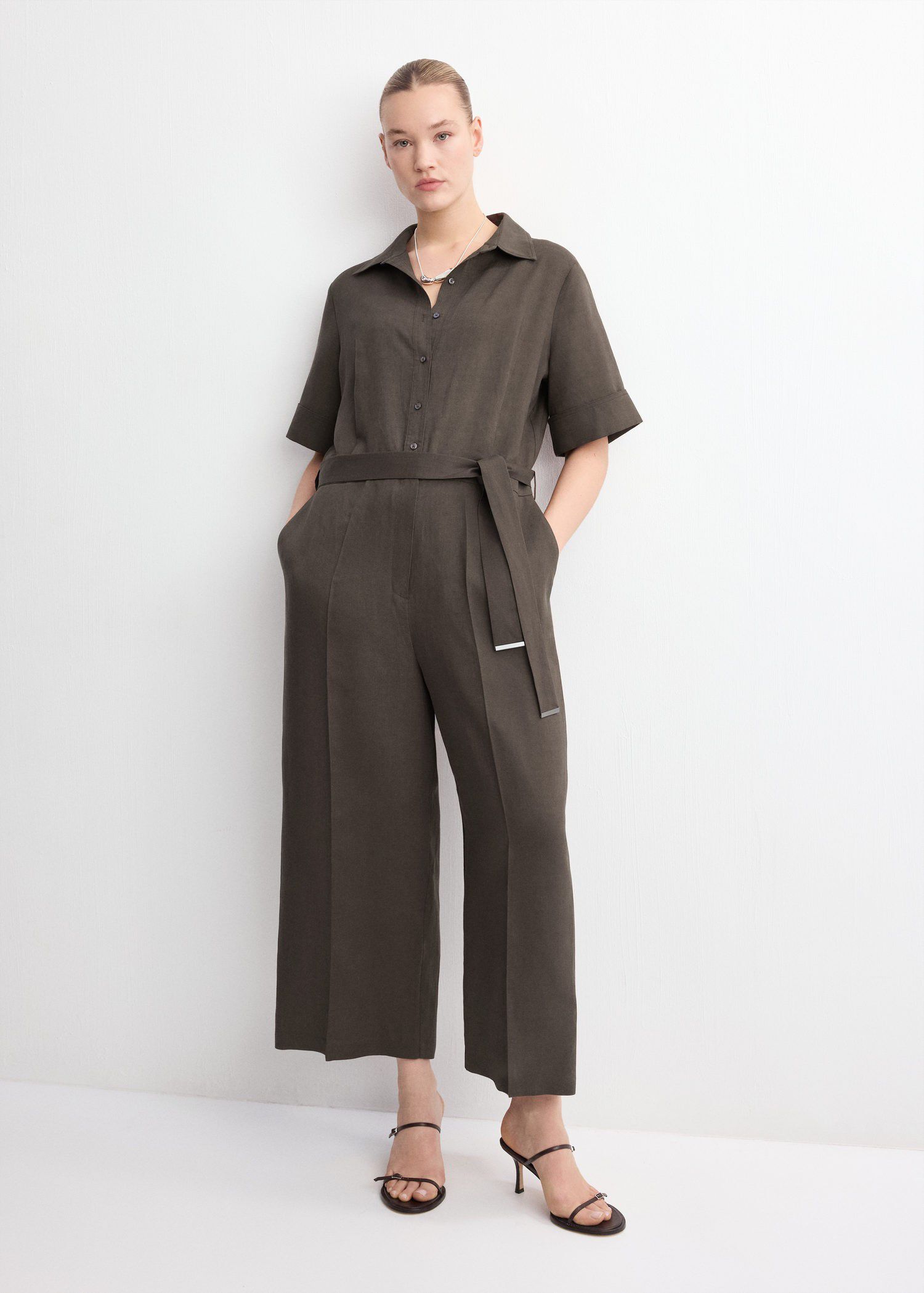 Lyocell shirt jumpsuit