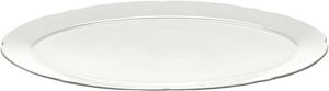 OVAL PLATE L WHITE SILHOUETTE