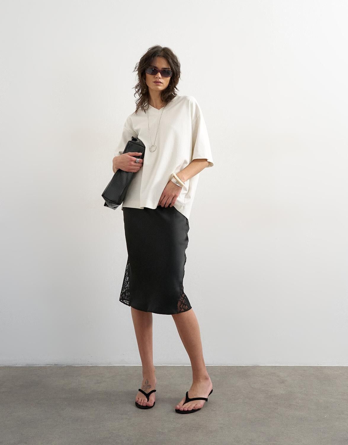 TSNINA LACE MIDI SKIRT WVN