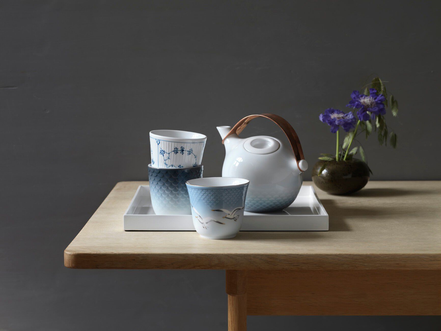 Musselmalet Riflet 26 cl. termokop