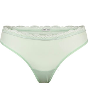 Lace Waistband Microfibre Thong