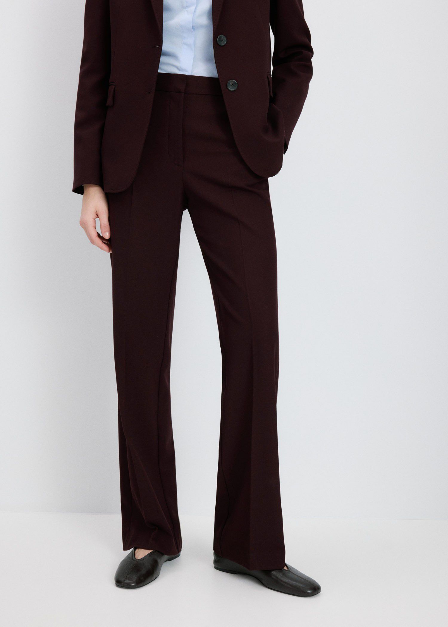 Straight-fit suit trousers