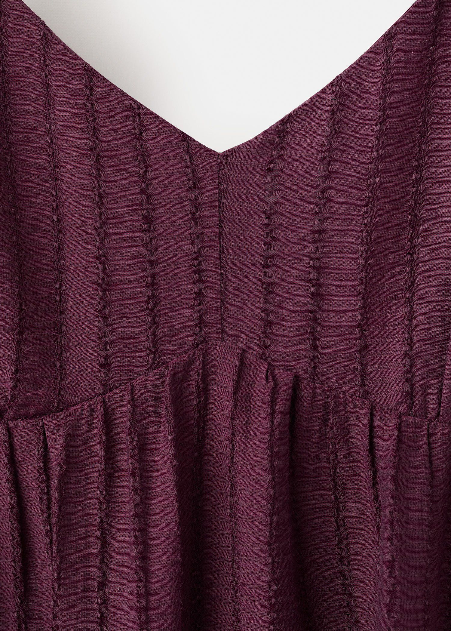 Textured dress with ruched detail