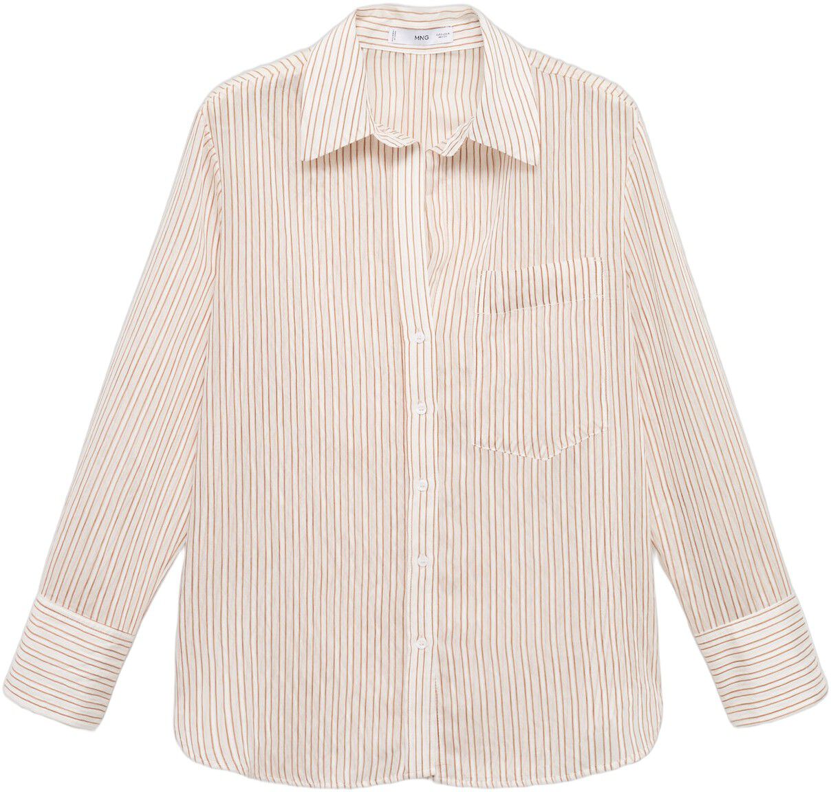 Semi-transparent striped shirt