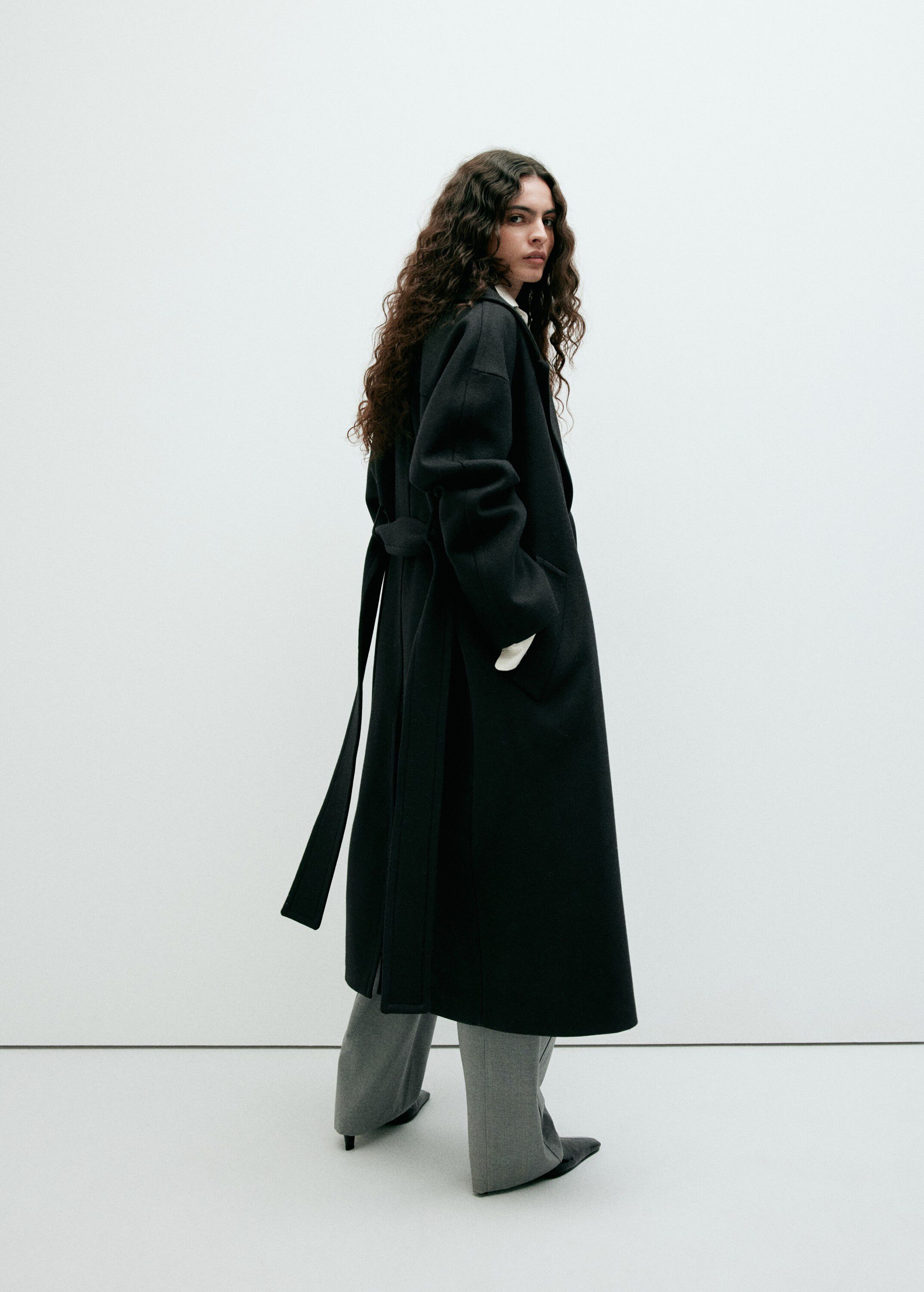Manteco wool coat with belt