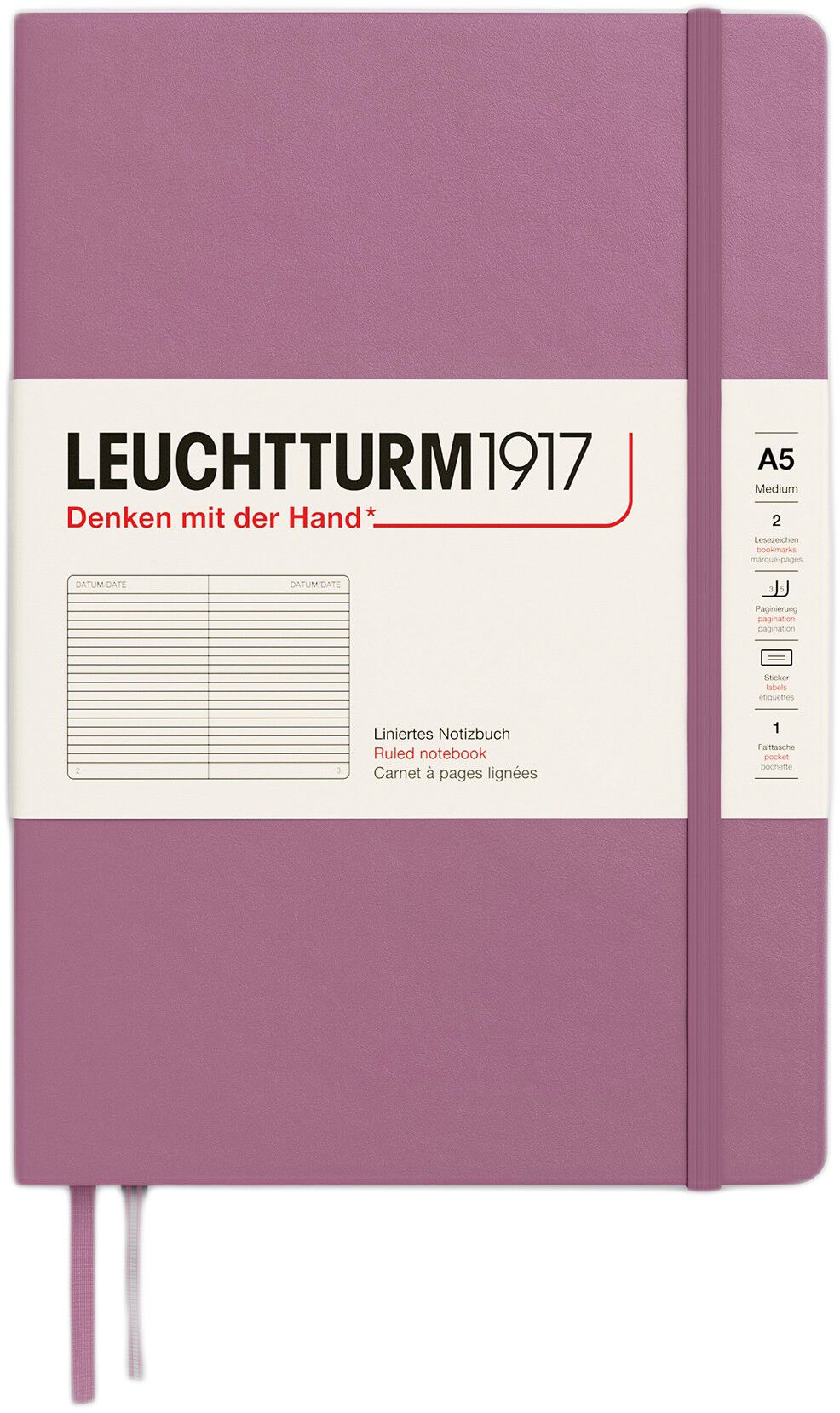 LT1917 Notebook A5 Lin. Dusty Rose