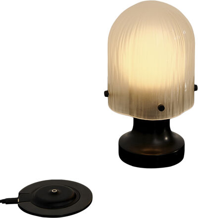 Seine Portable Lamp Base: Antique Brass, Shade: White