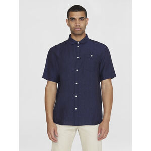 Regular linen short sleeve shirt - GOTS/Vegan