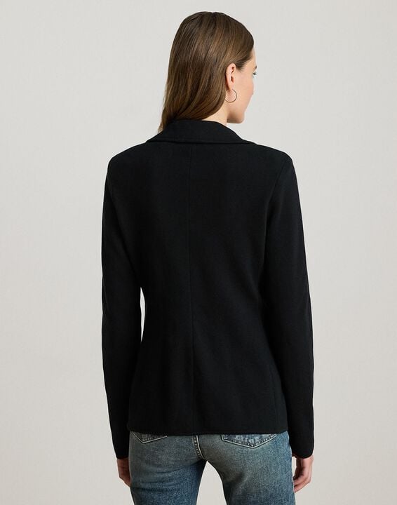Cotton-Blend Sweater Blazer