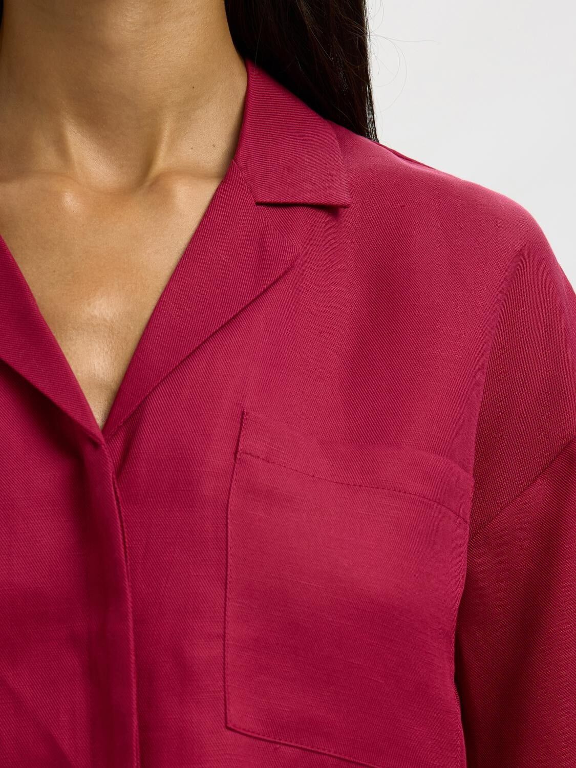 SLWLYRA 2/4 BOXY LINEN BLEND SHIRT