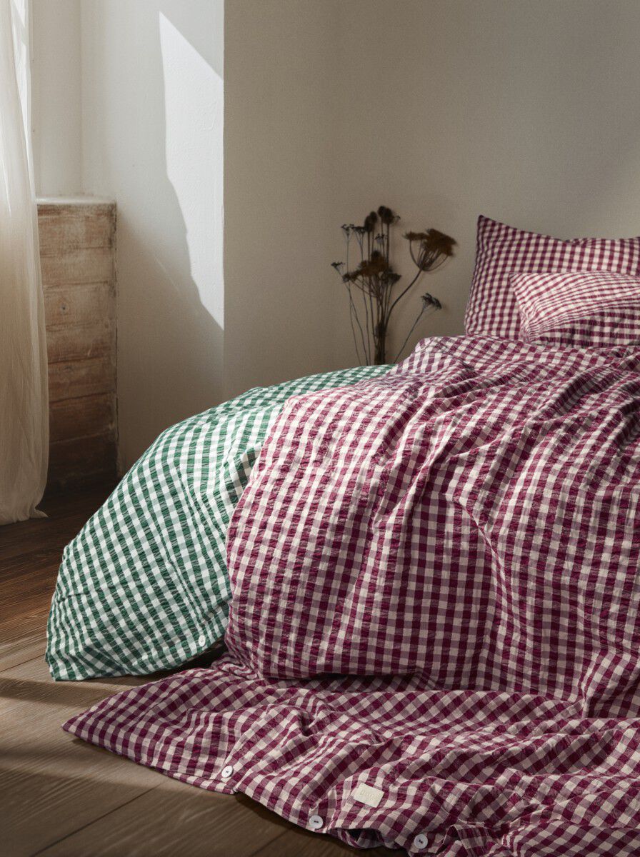 B&aelig;k&B&oslash;lge Senget&oslash;j 200x220 cm blomme/rosa DK