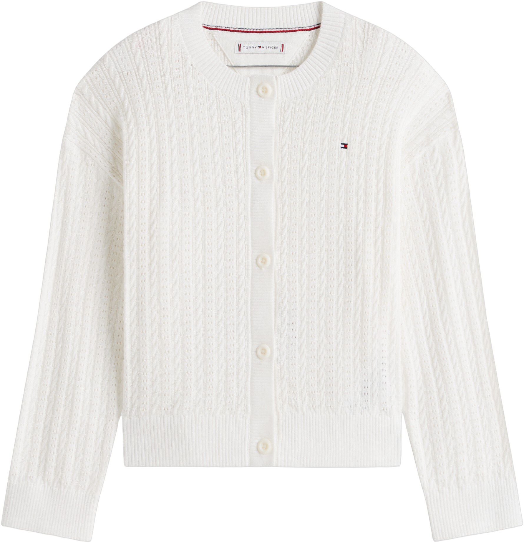 POINTELLE CABLE CARDIGAN