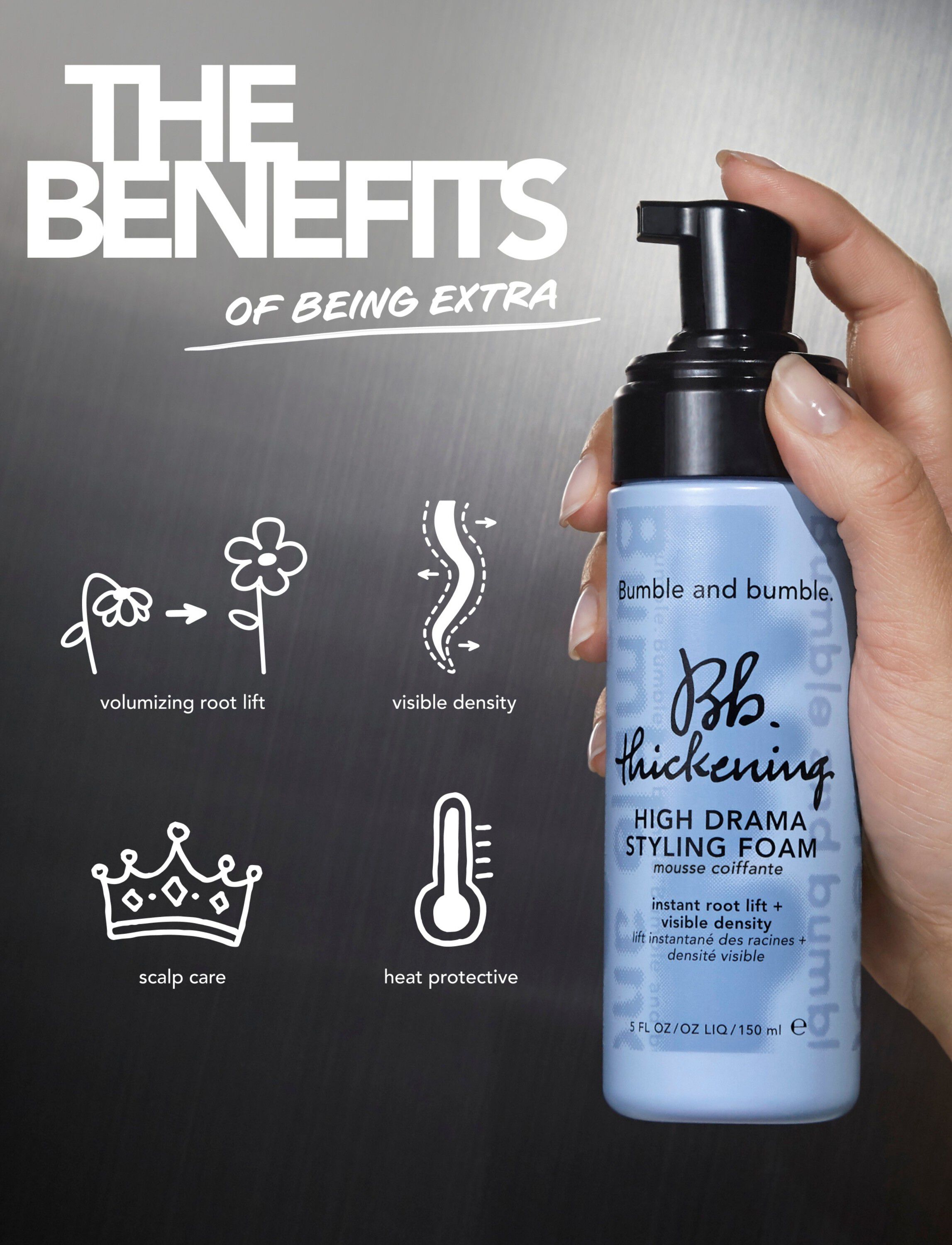 Thickening High Drama Styling Foam 150 ml