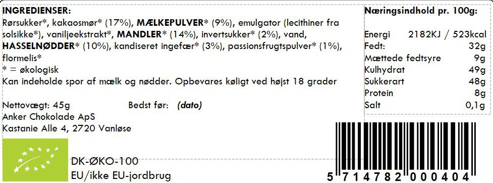 Ankers Br&oslash;d - Hvid Chokolade