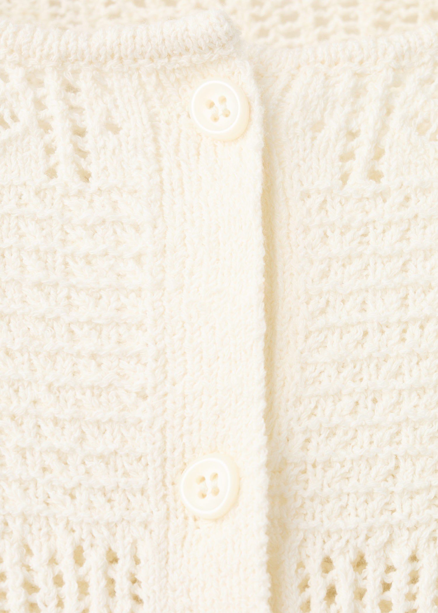 Openwork detail knit cardigan