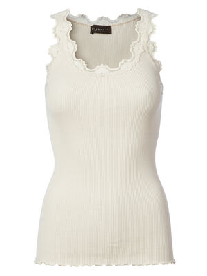 Silketop med blonde