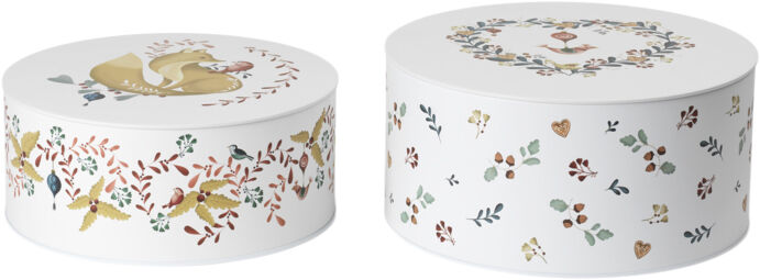 GC Cottage Opbevaringsd&aring;se &Oslash;20/&Oslash;22 hvid m. deko 2 stk.