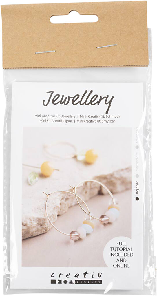 Mini DIY Kit Smykker, Kreoler med perler