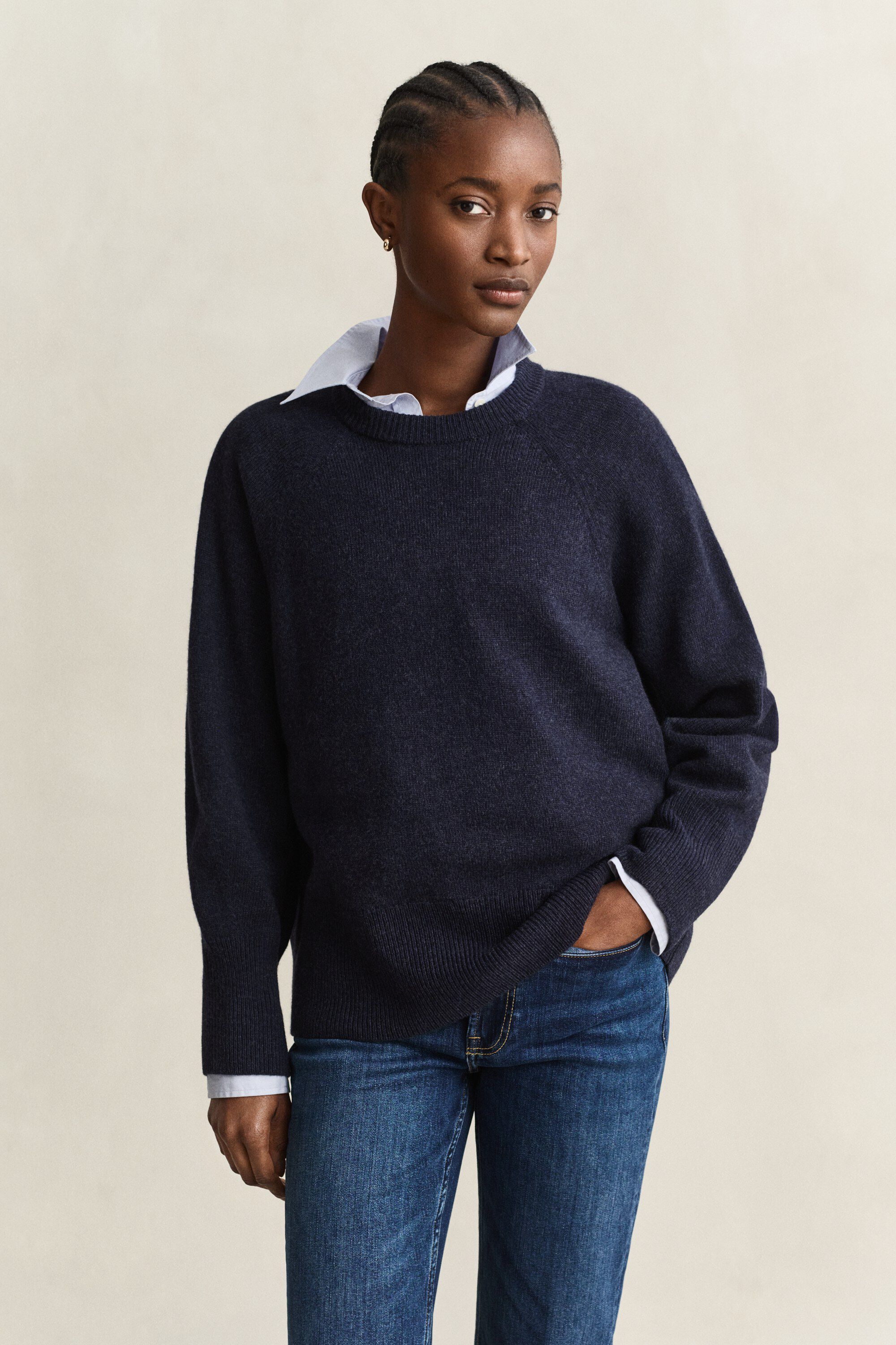 WOOL CASHMERE C-NECK