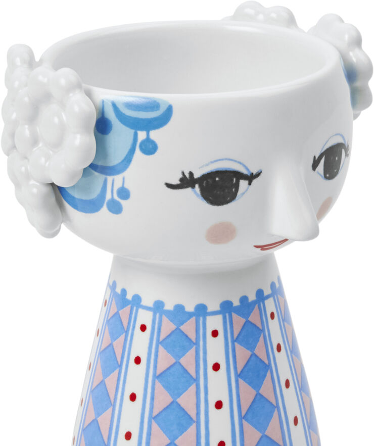 Eva Lysestage H9. 5 cm blå