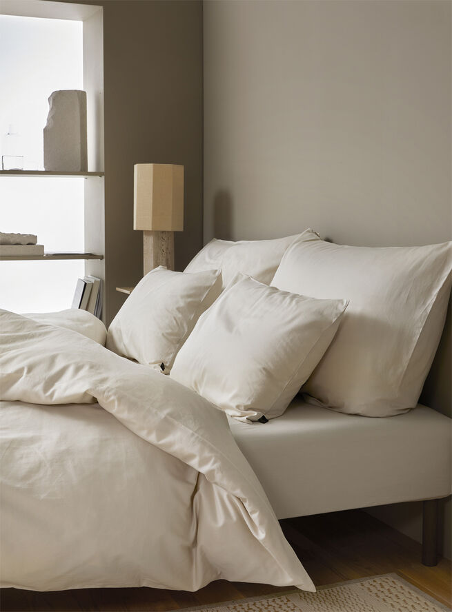 Harmoni stonewashed pudebetræk elfenben