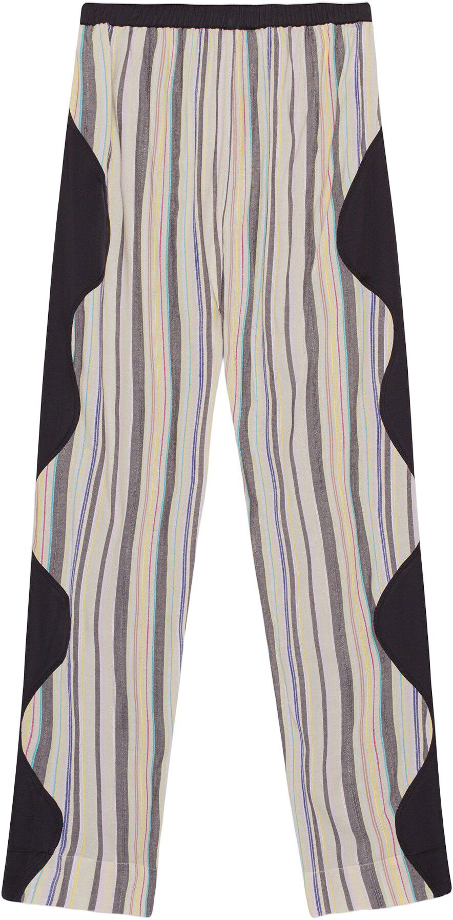 Mix Slub Stripe Elasticated Pants