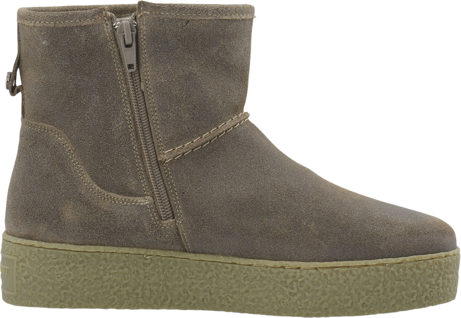 CASCAMILLA Boot W. Inside Zip Warm Lining Oil Suede