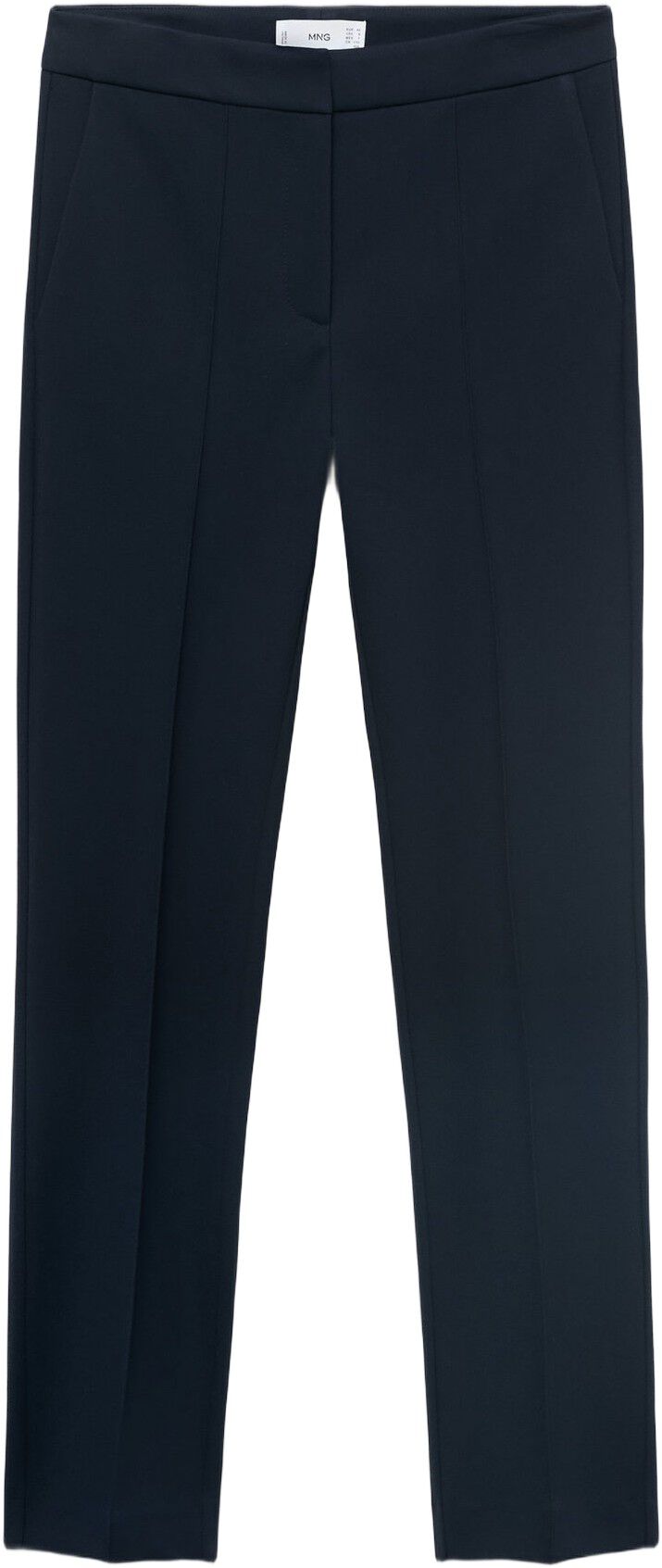 Straight mid-rise trousers