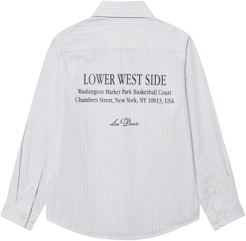 Kent Print Stripe Poplin Shirt KIDS