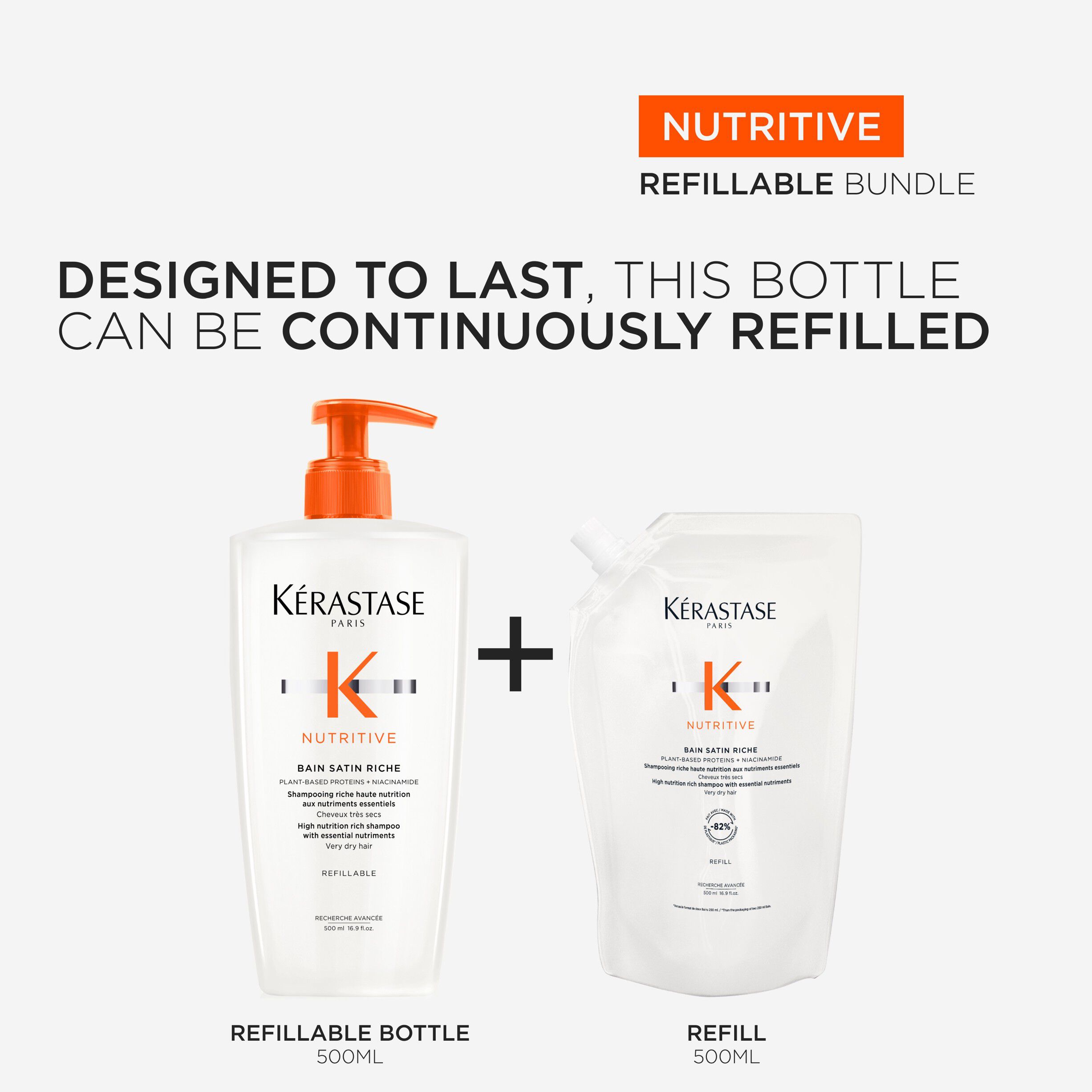 K&eacute;rastase Nutritive Bain Riche Shampoo 500ml Refill