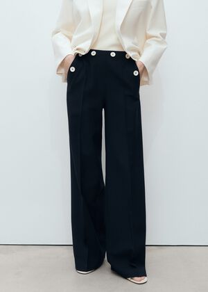Straight trousers with contrasting