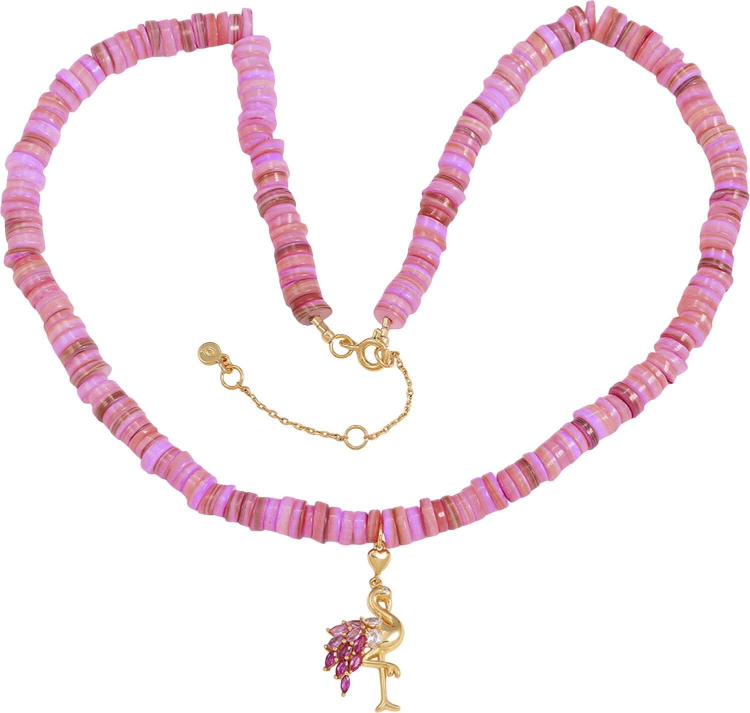 Pink flamingo halsk&aelig;de