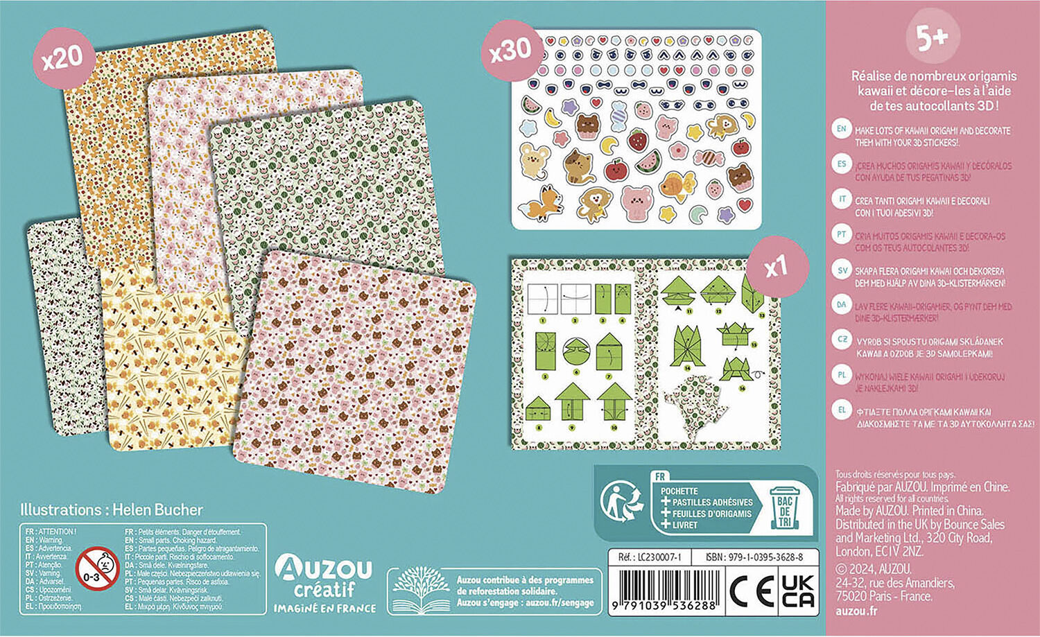 Auzou - Aktivitetss&aelig;t - Kawaii origami