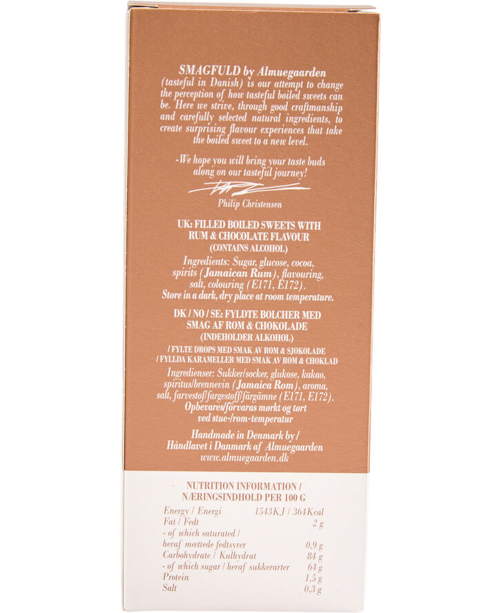 Smagfuld Gavepakning - ELSKER DIG (rød/bronze)