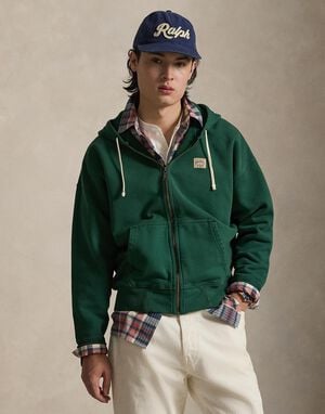 Relaxed Fit Loopback Fleece Hoodie